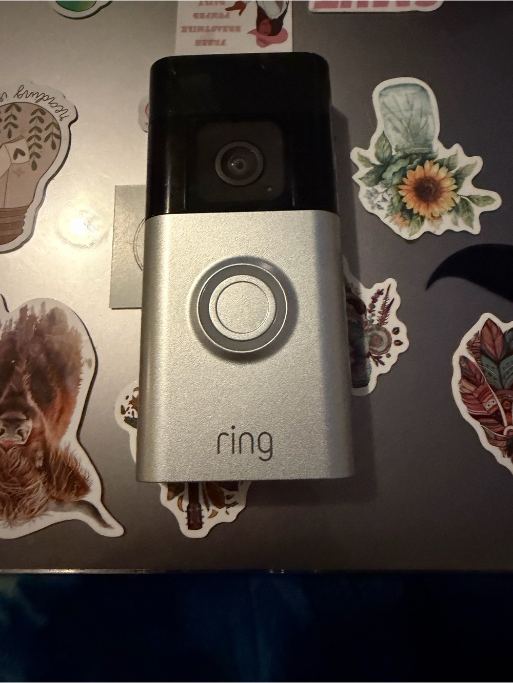 Ring Doorbell in Silver and Black